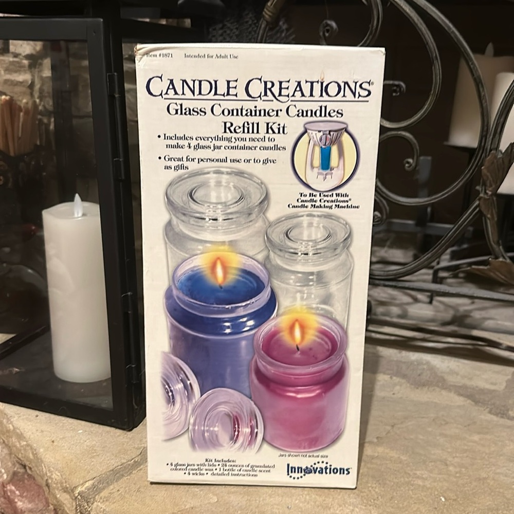 NEW Candle Creations Glass Container Candles Refill Kit